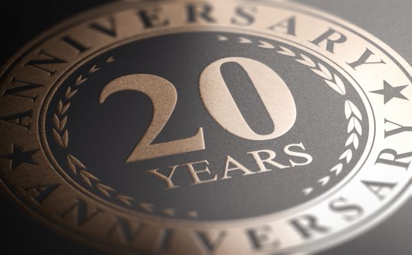 20 Year Anniversary graphic