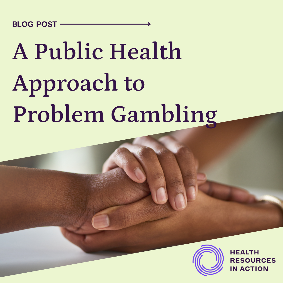 Blog post: A public health approach to problem gambling