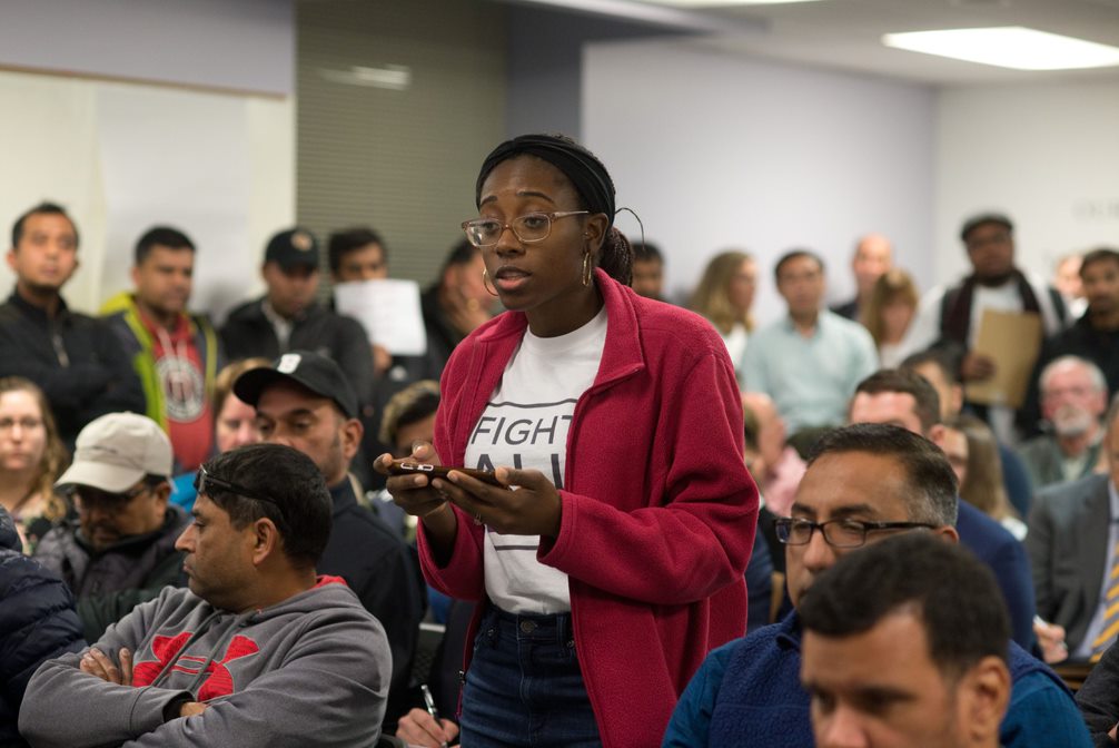 Lauren Ansong dePass speaking in front of audience