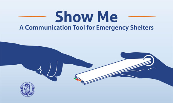 cover of book: "Show Me: A Communication Tool for Emergency Shelters"