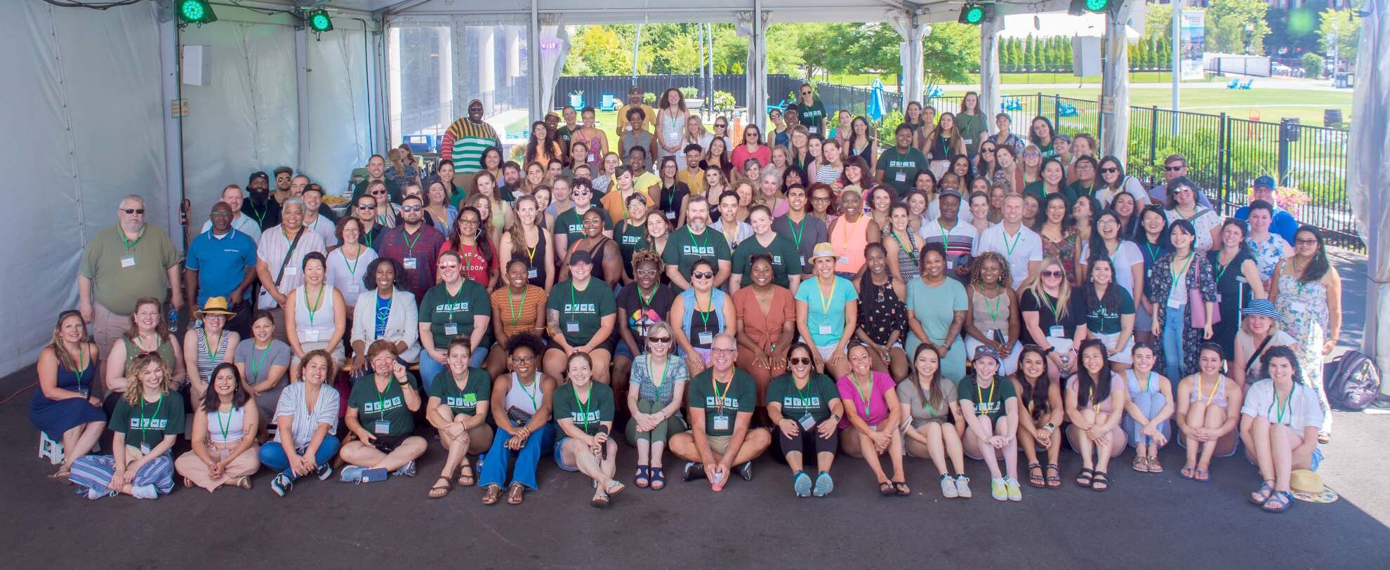 Group photo of HRIA staff during an annual summer gathering.